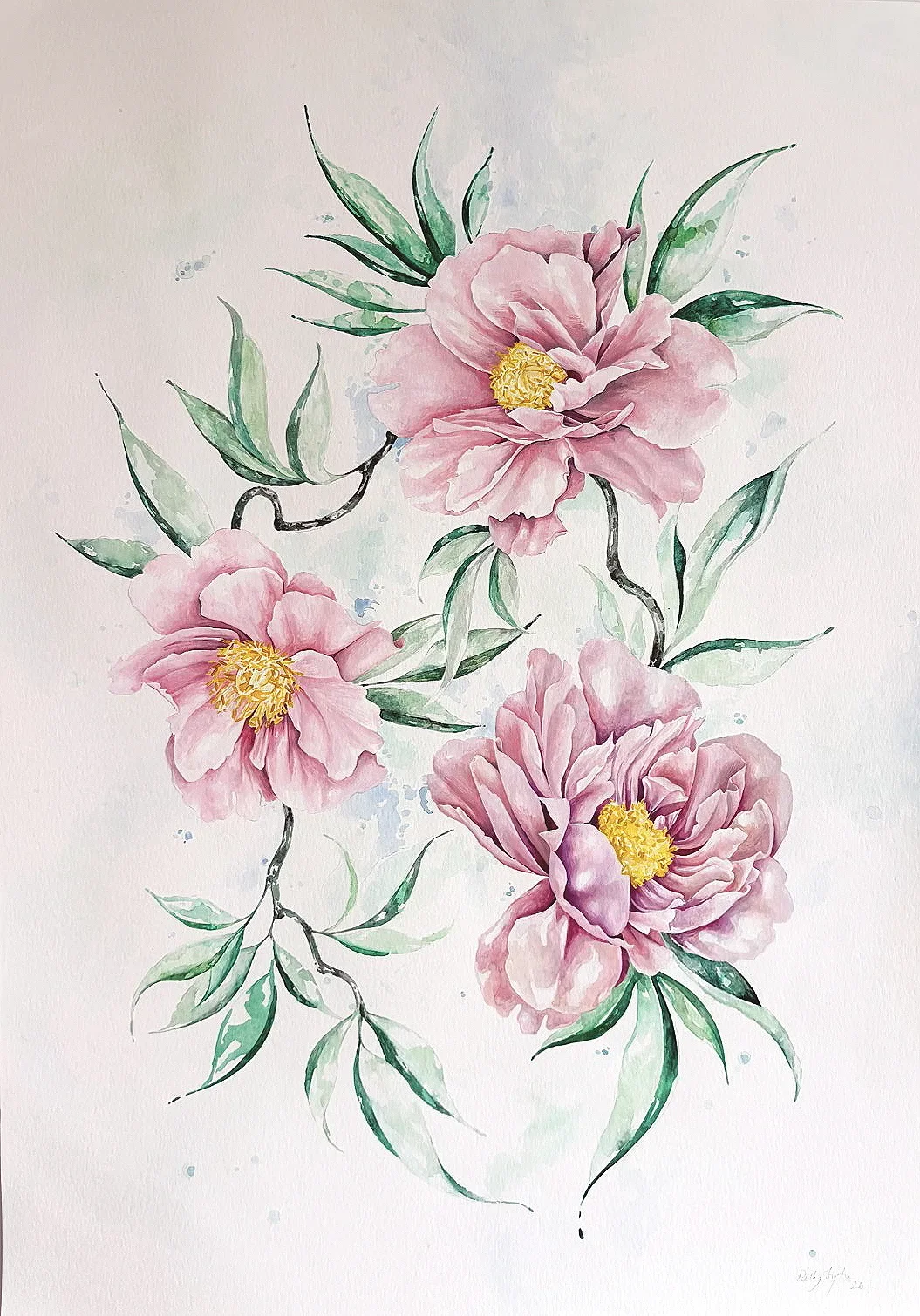 The Peonies, artwork by Ruby Smythe