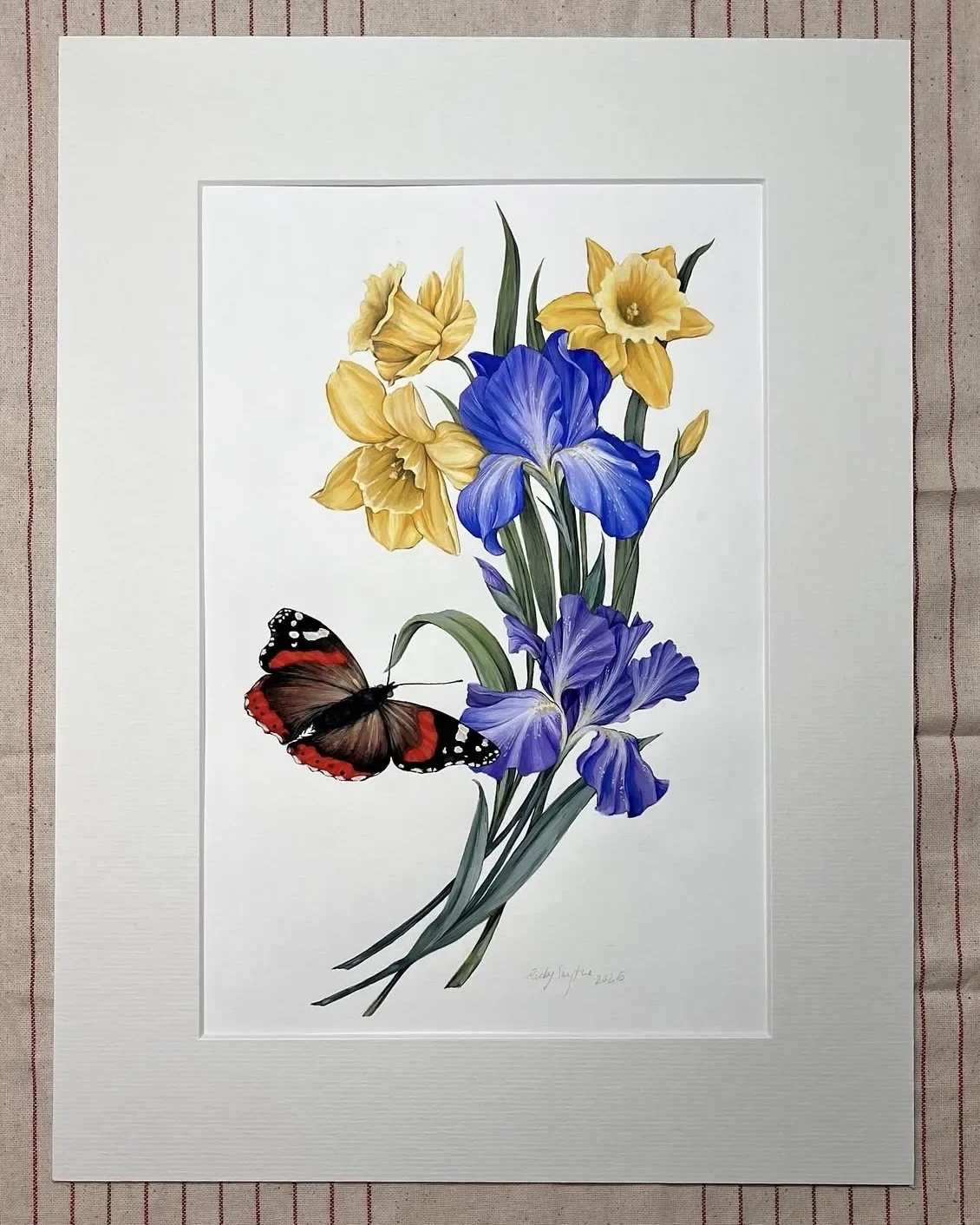 Irises and Daffodils revisited, artwork by Ruby Smythe
